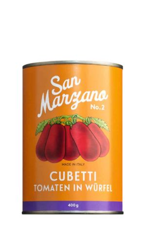 Gewürfelte San Marzano Tomaten